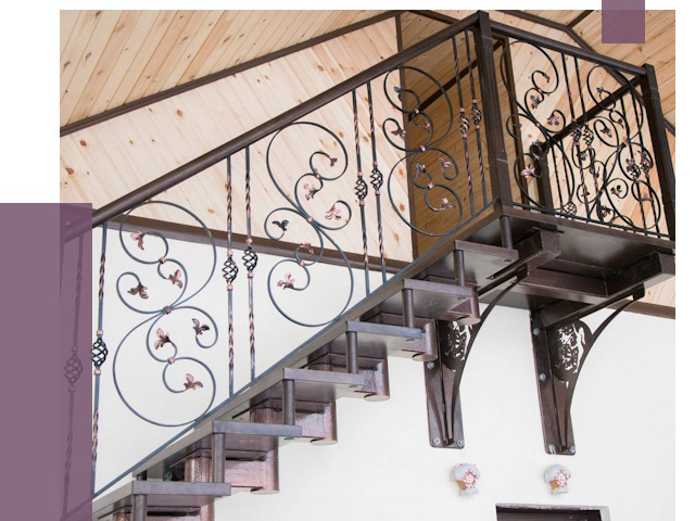 Кованые лестницы в Элисте от 80777 руб. под ключ