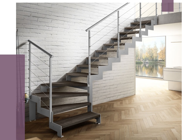 Г-образные лестницы под ключ в Элисте от 37541 руб. | ПРОЛЁТ-Элс