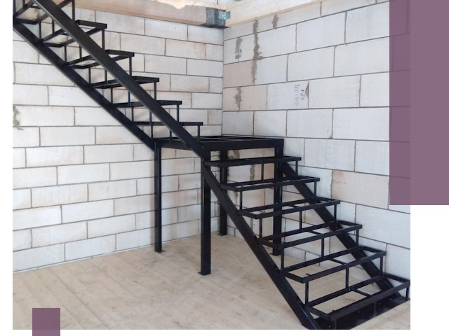 Лестницы на металлокаркасе под ключ в Элисте — изготовление и монтаж