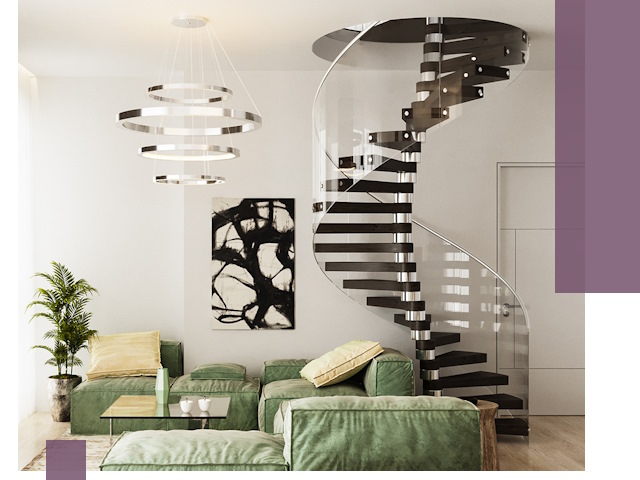 Лестницы для двухуровневой квартиры в Элисте — изготовление и монтаж