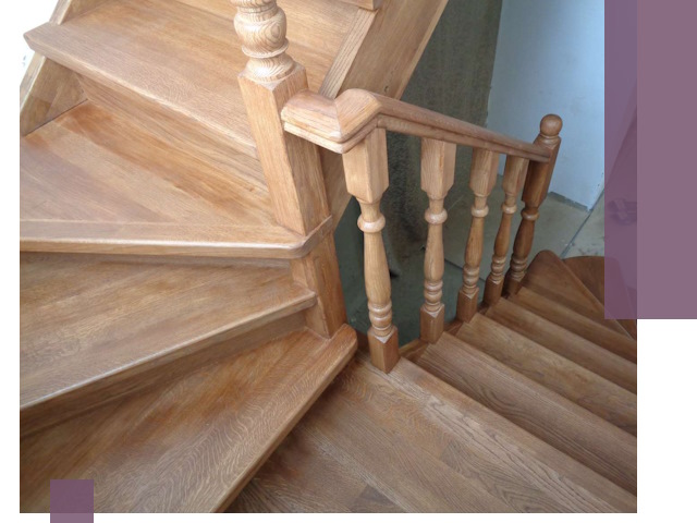 Дубовые лестницы под ключ в Элисте: изготовление и монтаж