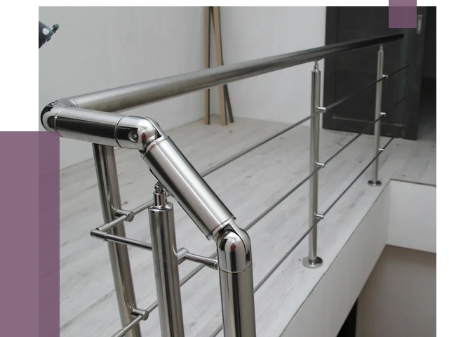 Перила из нержавеющей стали в Элисте от 9113 руб. под ключ | ПРОЛЁТ-Элс