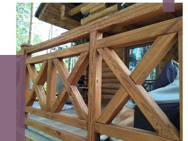 Деревянные перила под ключ в Элисте от 7767 руб. 