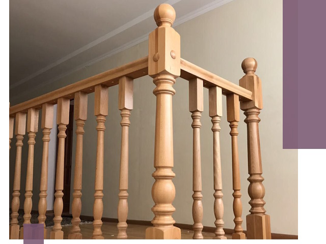 Деревянные перила на заказ в Элисте: монтаж и изготовление