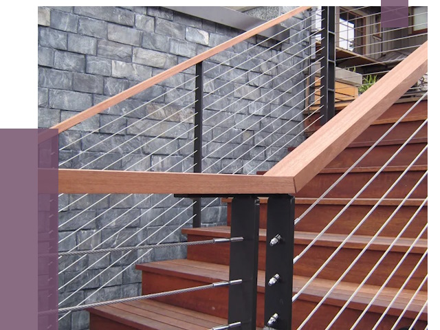 Тросовые перила под ключ в Элисте от 7871 руб. 