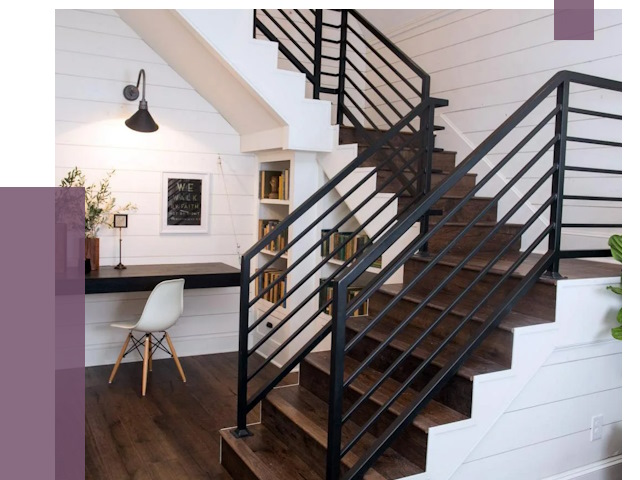 Перила для лестницы в доме в Элисте от 7508 руб. — ПРОЛЁТ-Элс