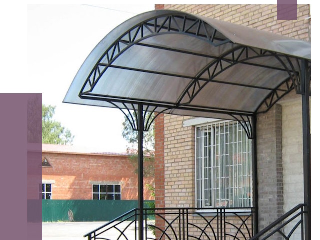 Металлические навесы и козырьки в Элисте от 12945 руб.