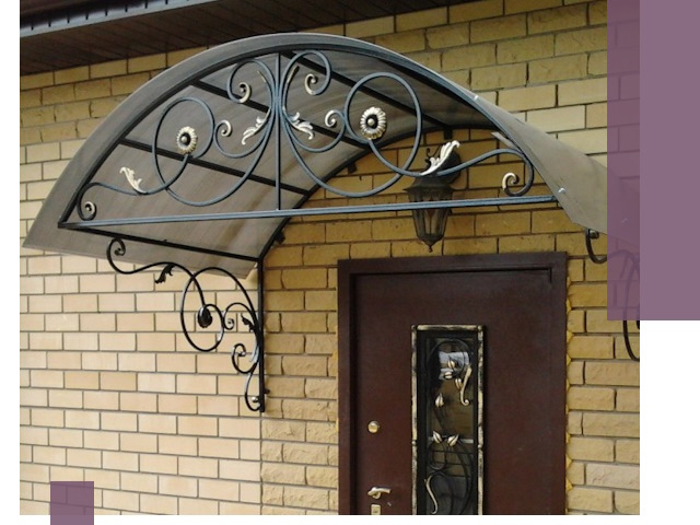 Изготовление козырьков из металла под ключ в Элисте