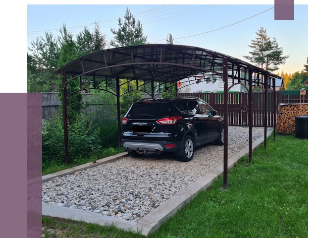 Навесы для автомобиля в Элисте от 13307 руб.  | ПРОЛЁТ-Элс