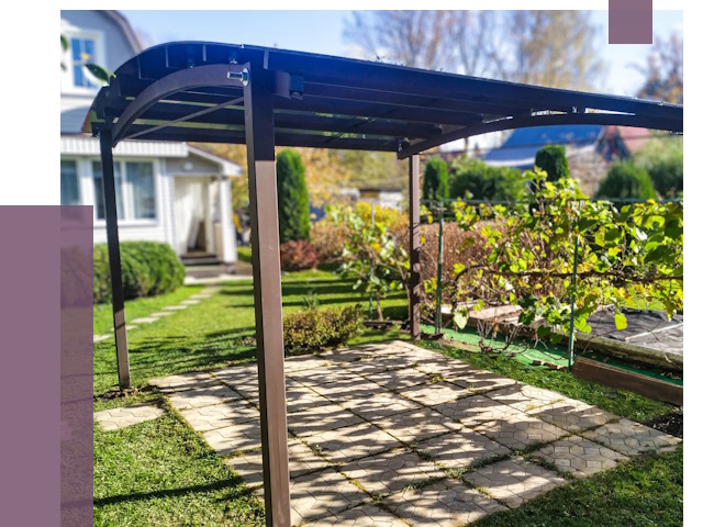 Навесы для дачи в Элисте от 12893 руб. под ключ — ПРОЛЁТ-Элс