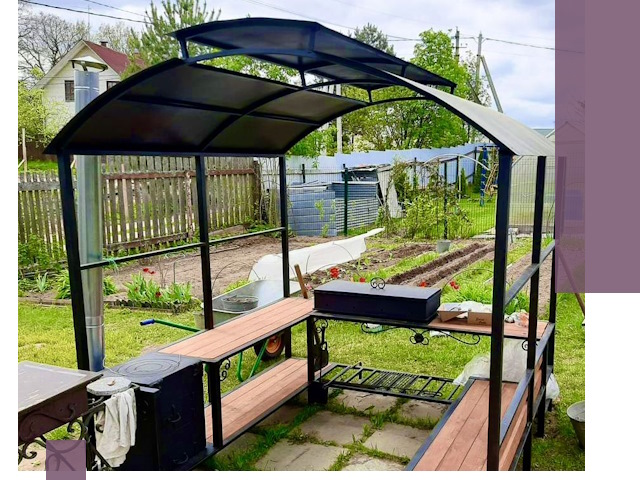 Навесы для барбекю в Элисте: изготовление, монтаж и демонтаж