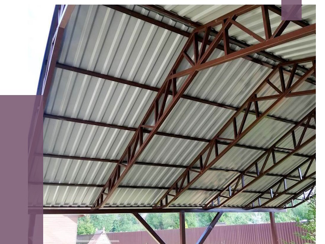 Навесы из профнастила в Элисте от 7456 руб. | ПРОЛЁТ-Элс