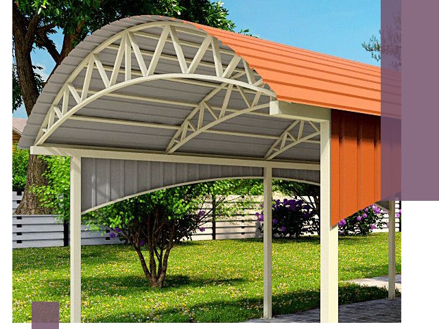 Навесы из профнастила под ключ в Элисте — установка и монтаж