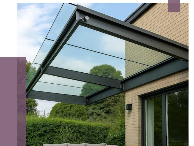 Стеклянные навесы и козырьки в Элисте от 12427 руб.