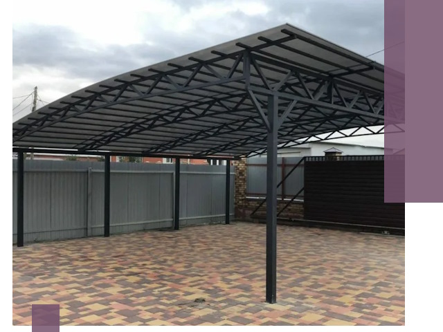 Металлические навесы под ключ в Элисте — изготовление и монтаж