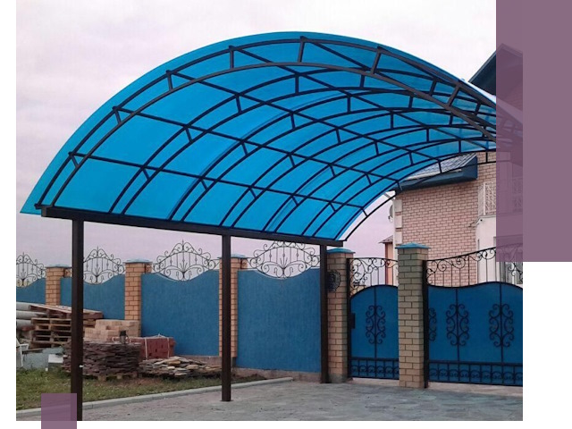 Арочные навесы под ключ в Элисте — изготовление и монтаж