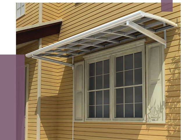 Козырьки над окнами в Элисте от 7715 руб. — монтаж, покупки | ПРОЛЁТ-Элс