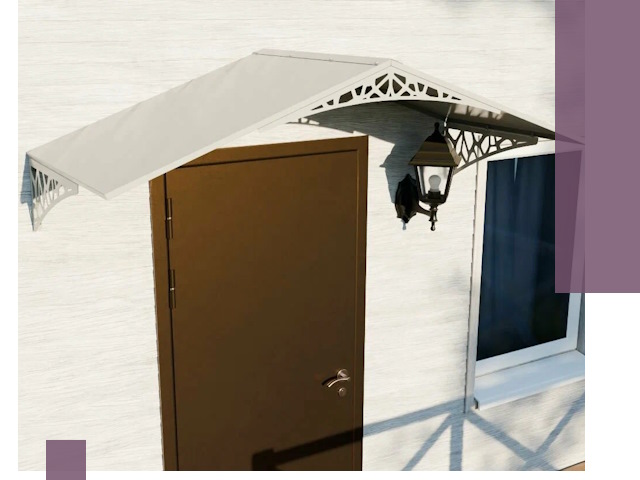 Металлические козырьки на входы и террасы в Элисте