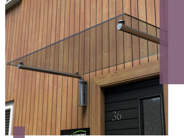 Стеклянные козырьки на входы и фасады в Элисте