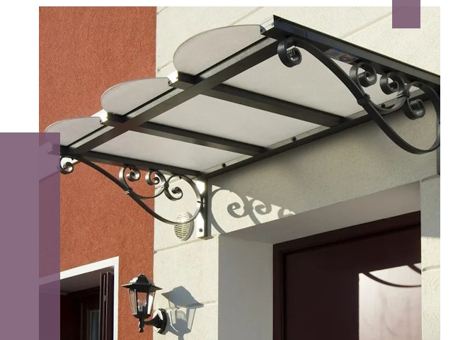 Односкатные козырьки в Элисте от 8492 руб.  | ПРОЛЁТ-Элс