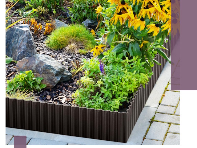 Металлические бордюры для клумб в Элисте — производство и монтаж